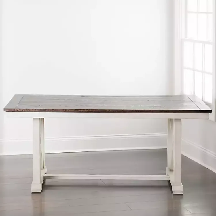 Kirklands Home Dark Brown and Ivory Jackson Dining Table Sale