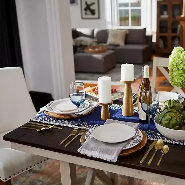 Kirklands Home Dark Brown and Ivory Jackson Dining Table Sale