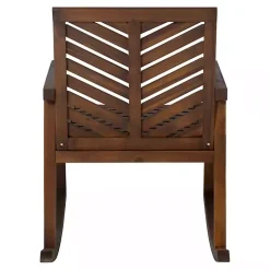 Kirklands Home Dark Chevron Outdoor Rocking Chair Brown Discount