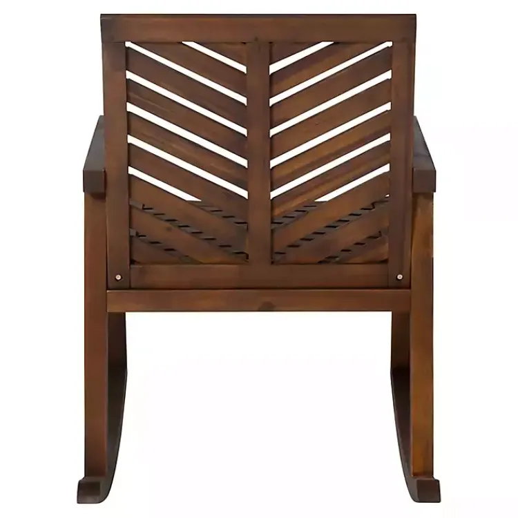 Kirklands Home Dark Chevron Outdoor Rocking Chair Brown Discount