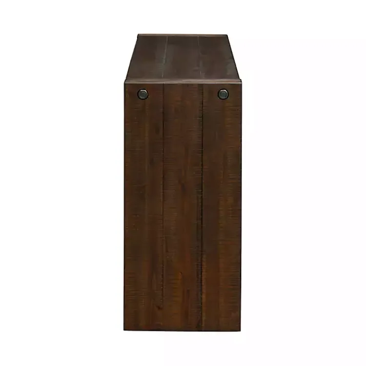 Kirklands Home Dark Distressed Wood Console Table Brown Discount