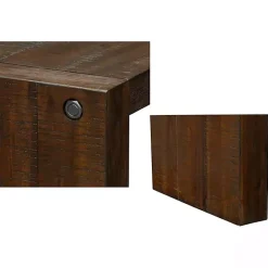 Kirklands Home Dark Distressed Wood Console Table Brown Discount
