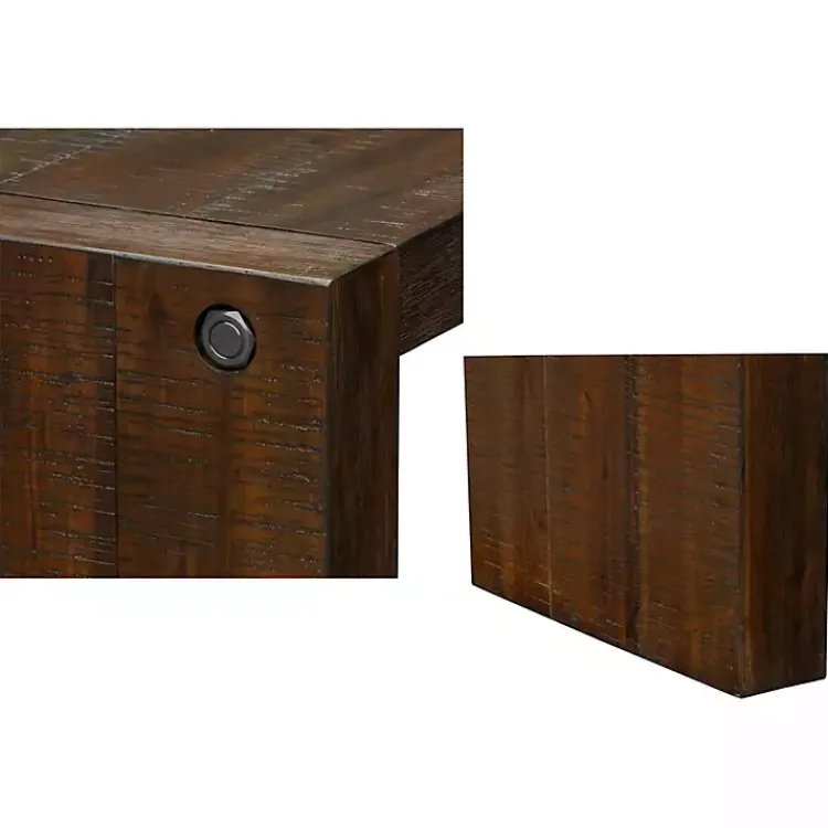 Kirklands Home Dark Distressed Wood Console Table Brown Discount