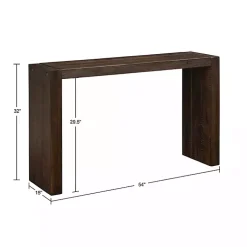 Kirklands Home Dark Distressed Wood Console Table Brown Discount