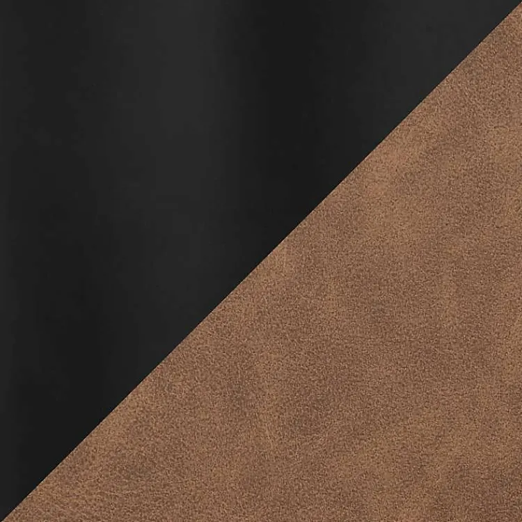 Kirklands Home Dark Faux Leather Sleigh Accent Chair Brown Hot
