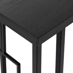 Kirklands Home Dark Metal C-Shaped Accent Table Brown Sale