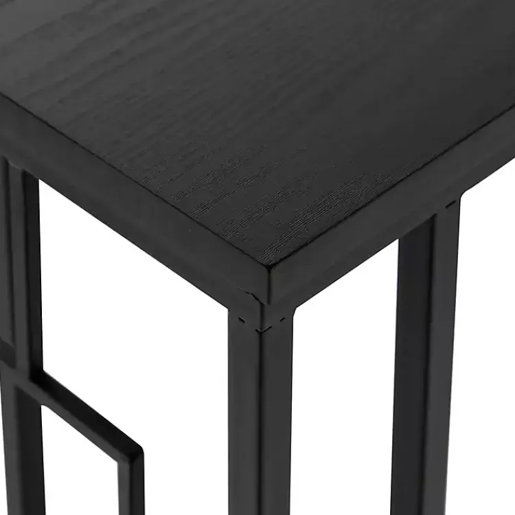 Kirklands Home Dark Metal C-Shaped Accent Table Brown Sale