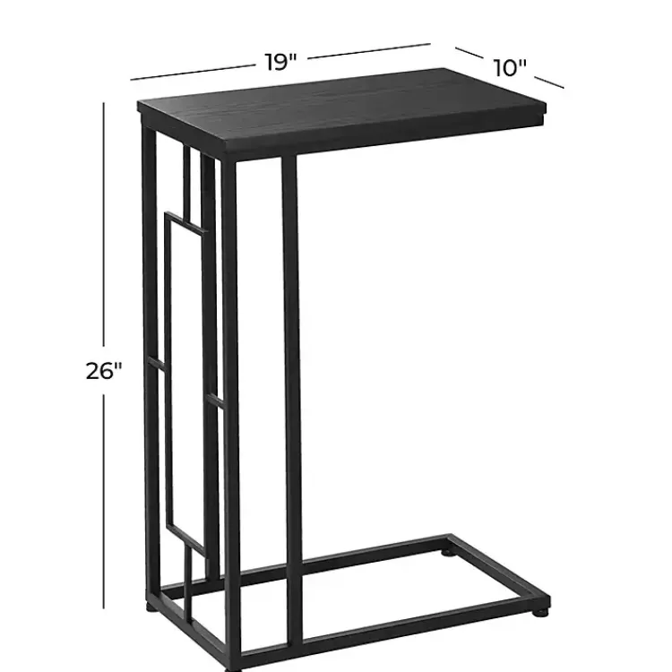 Kirklands Home Dark Metal C-Shaped Accent Table Brown Sale