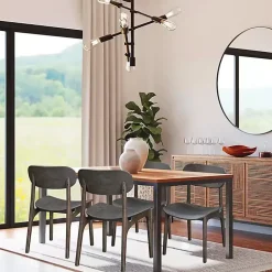 Kirklands Home Dark Mid-Century Modern Chairs, Set of 2 Brown Discount