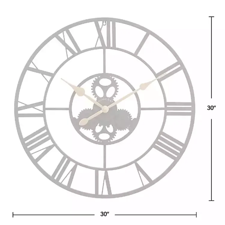 Kirklands Home Dark Brown Rutherford Gears Wall Clock Outlet