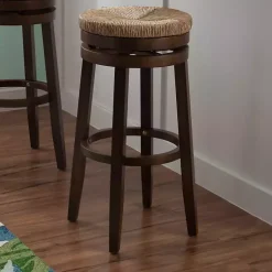 Kirklands Home Dark Seagrass Swivel Bar Stool Brown Online