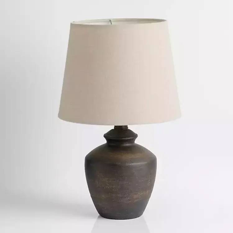 Kirklands Home Dark Brown Textured Table Lamp Tan Discount
