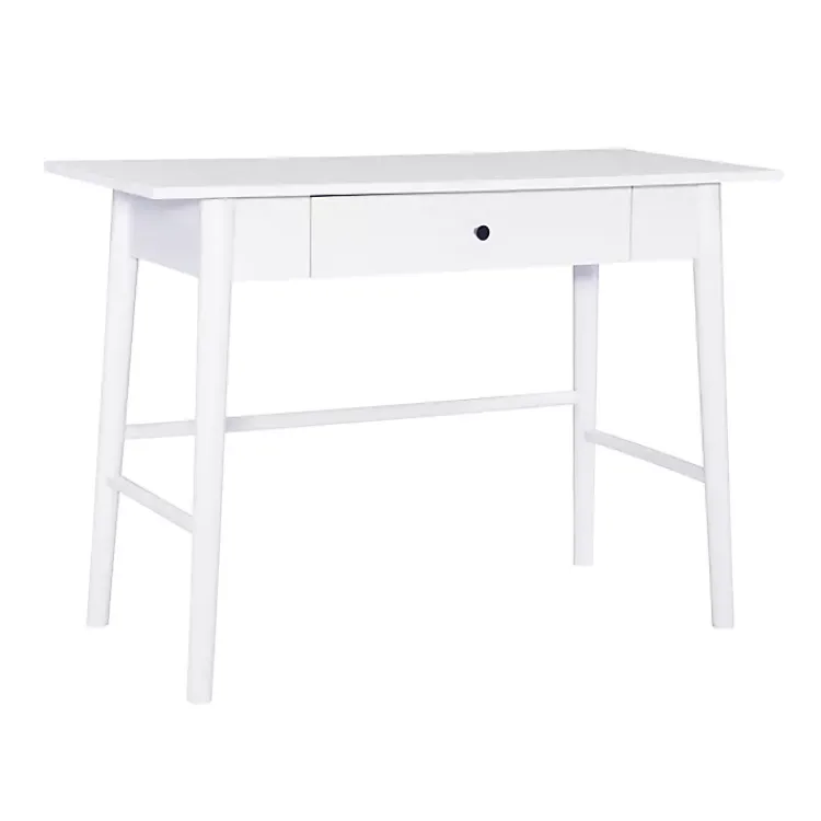 Kirklands Home Dark Wood 1-Drawer Midcentury Modern Desk Brown Clearance