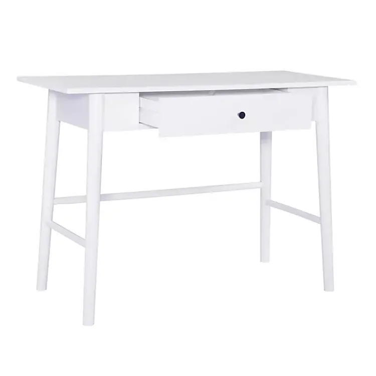 Kirklands Home Dark Wood 1-Drawer Midcentury Modern Desk Brown Clearance