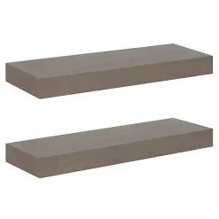 Kirklands Home Dark Brown Wood Floating Shelves, Set of 2 Hot