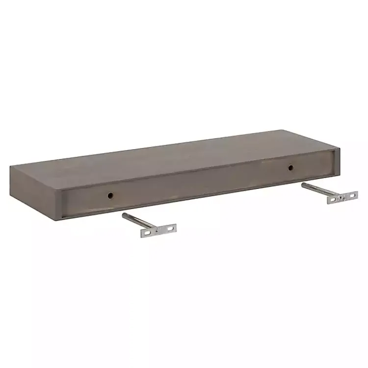 Kirklands Home Dark Brown Wood Floating Shelves, Set of 2 Hot