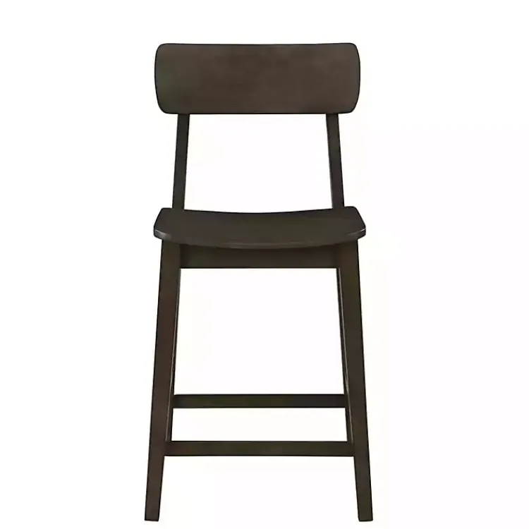 Kirklands Home Dark Wood Open Back Counter Stool Brown Outlet