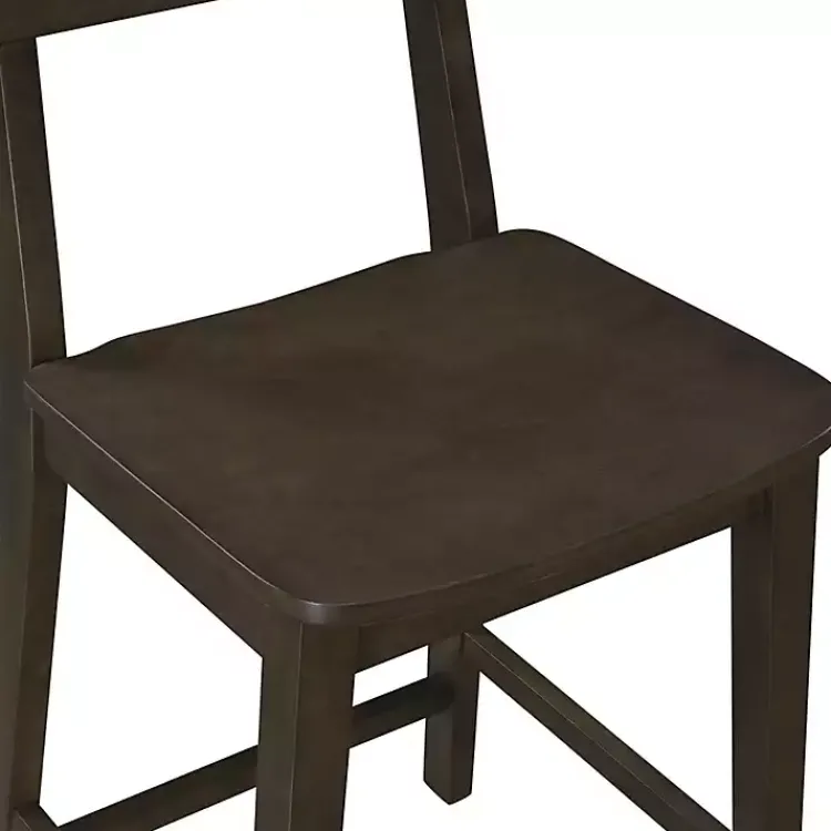 Kirklands Home Dark Wood Open Back Counter Stool Brown Outlet