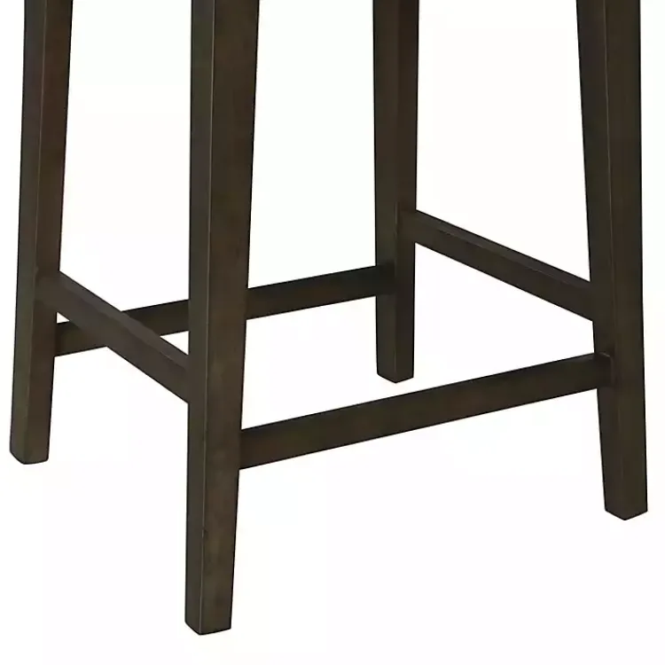 Kirklands Home Dark Wood Open Back Counter Stool Brown Outlet