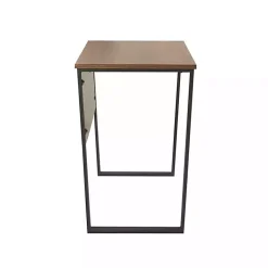Kirklands Home Dark Coffee Wood Computer Desk Clearance