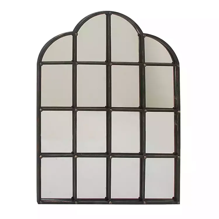 Kirklands Home Dark Crown Frame Windowpane Mirror Online