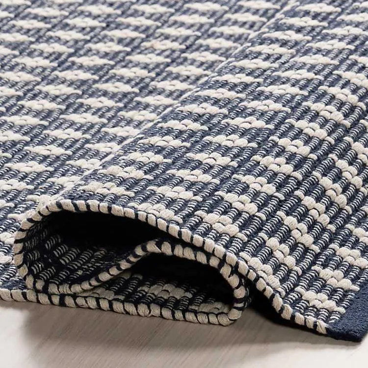 Kirklands Home Dark Gray and Ivory Dainty Diamond Area Rug, 5x8 Discount