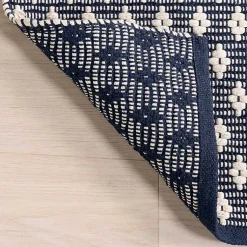 Kirklands Home Dark Gray and Ivory Dainty Diamond Area Rug, 5x8 Discount