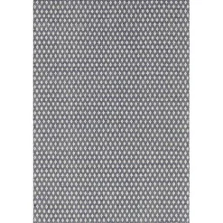 Kirklands Home Dark Gray and Ivory Dainty Diamond Area Rug, 8x10