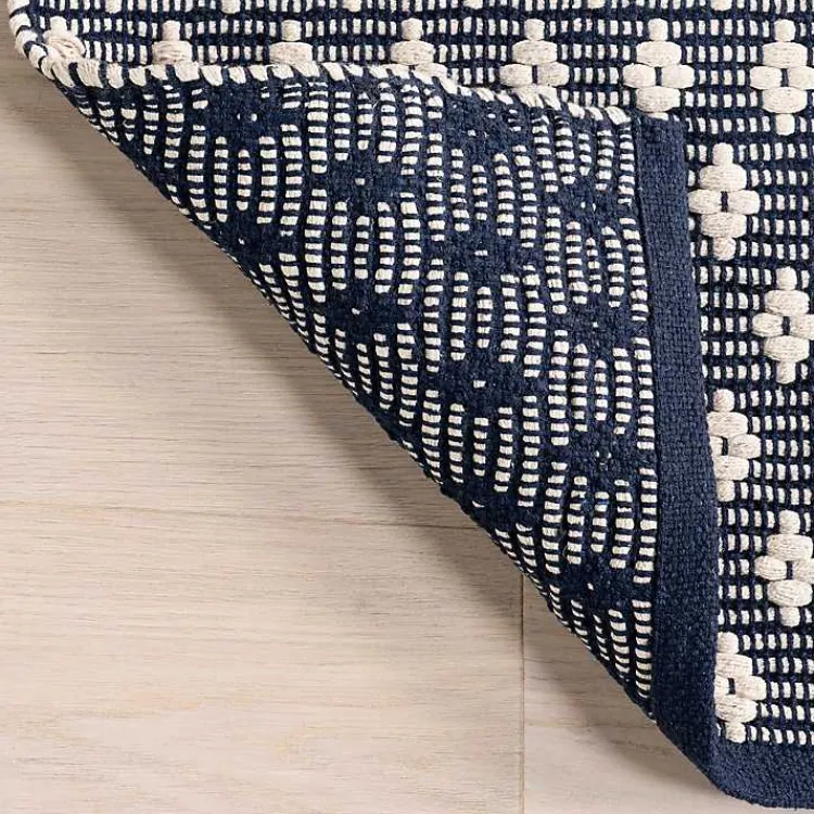 Kirklands Home Dark Gray and Ivory Dainty Diamond Area Rug, 8x10