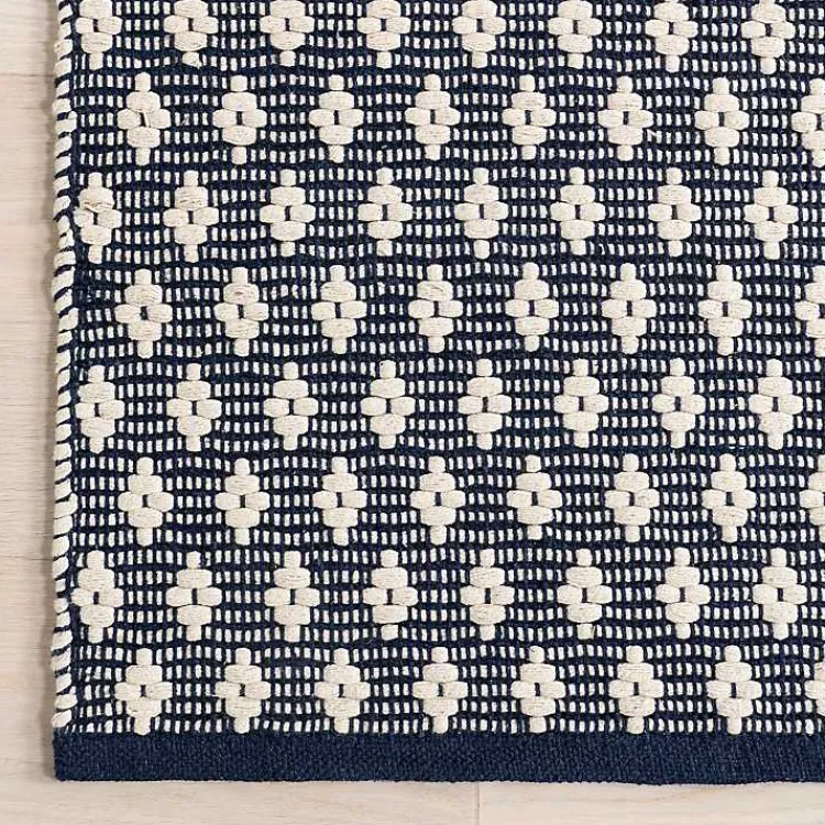 Kirklands Home Dark Gray and Ivory Dainty Diamond Runner Best