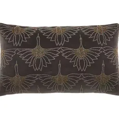 Pillows>Kirklands Home Dark Beaded Deco Lumbar Pillow Gray