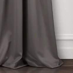 Kirklands Home Dark Blackout Curtain Panel Set, 108 in. Gray Clearance