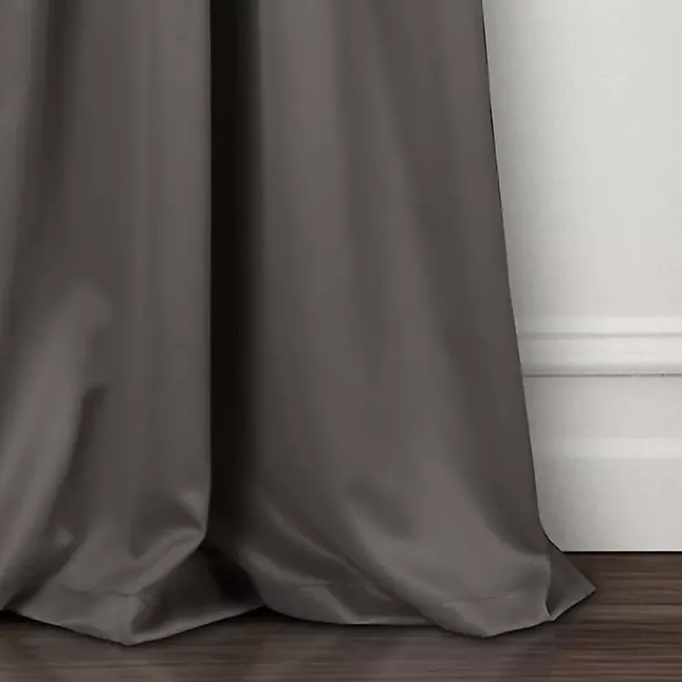 Kirklands Home Dark Blackout Curtain Panel Set, 120 in. Gray Online