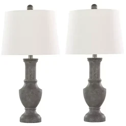 Kirklands Home Dark Gray Chateau Table Lamps, Set of 2 White Sale
