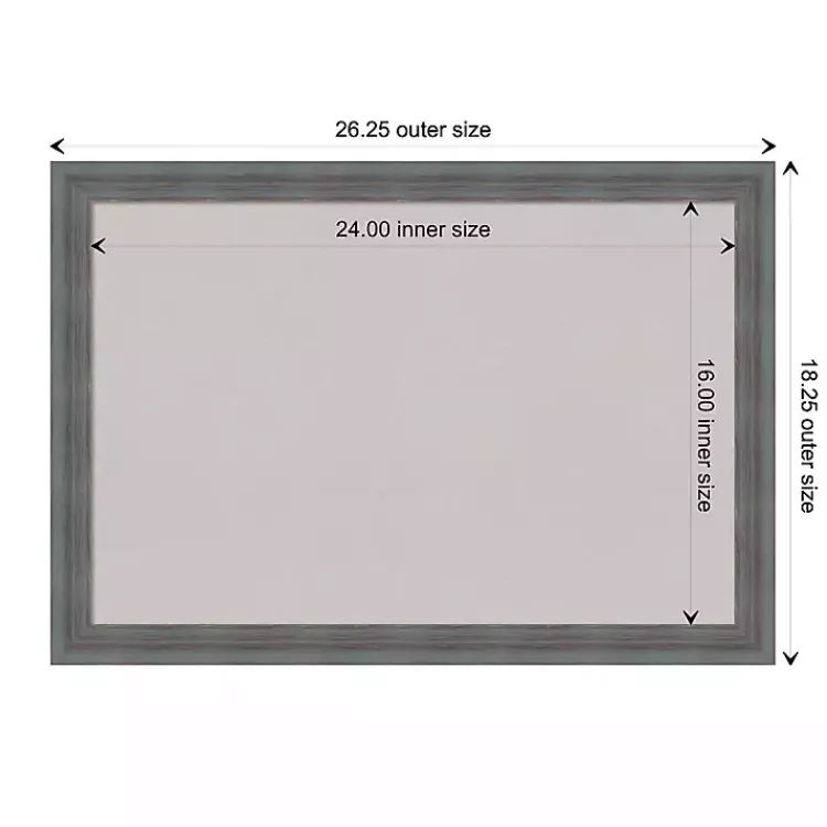 Memo & Chalkboards>Kirklands Home Dark Framed Corkboard Gray