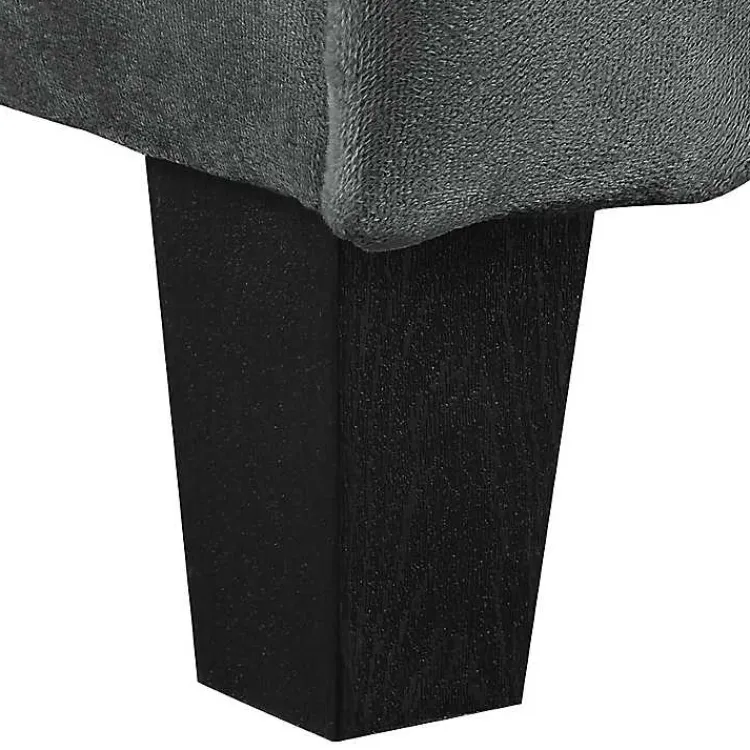 Kirklands Home Dark Kelly Microfiber Rolled Armchair Gray Clearance