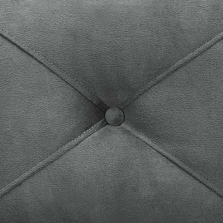 Kirklands Home Dark Kelly Microfiber Rolled Armchair Gray Clearance