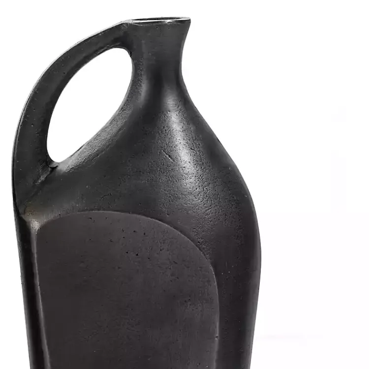 Vases>Kirklands Home Dark Metal Jug Vase, 14 in. Gray