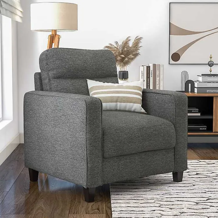 Kirklands Home Dark Performance Fabric Danna Accent Chair Gray Online
