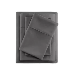 Kirklands Home Dark Rich Cooling Cotton Queen Sheet Set Gray Hot