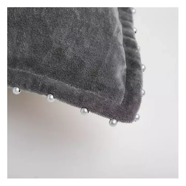 Pillows>Kirklands Home Dark Solid Cotton Pillow, 22 in. Gray