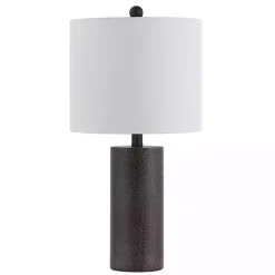 Kirklands Home Dark Gray Textured Nori Table Lamp White Clearance