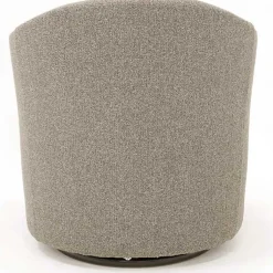 Kirklands Home Dark Tufted Swivel Barrel Accent Chair Gray Sale