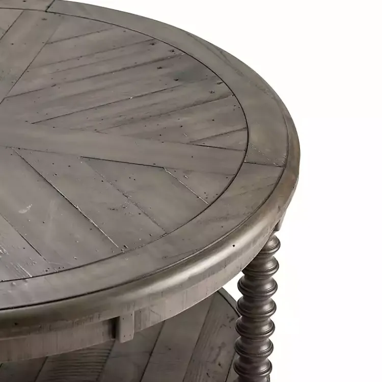 Kirklands Home Dark Turned Legs Cofee Table Gray Hot