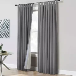 Kirklands Home Dark Ventura Blackout Curtain Panel, 95 in. Gray Sale