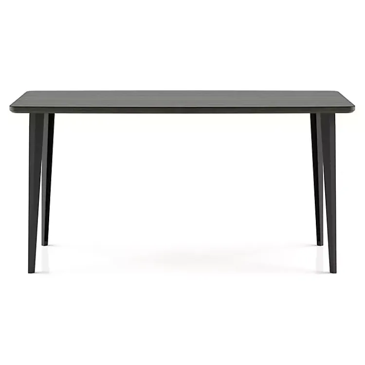 Kirklands Home Dark Wood and Metal Dining Table Gray New