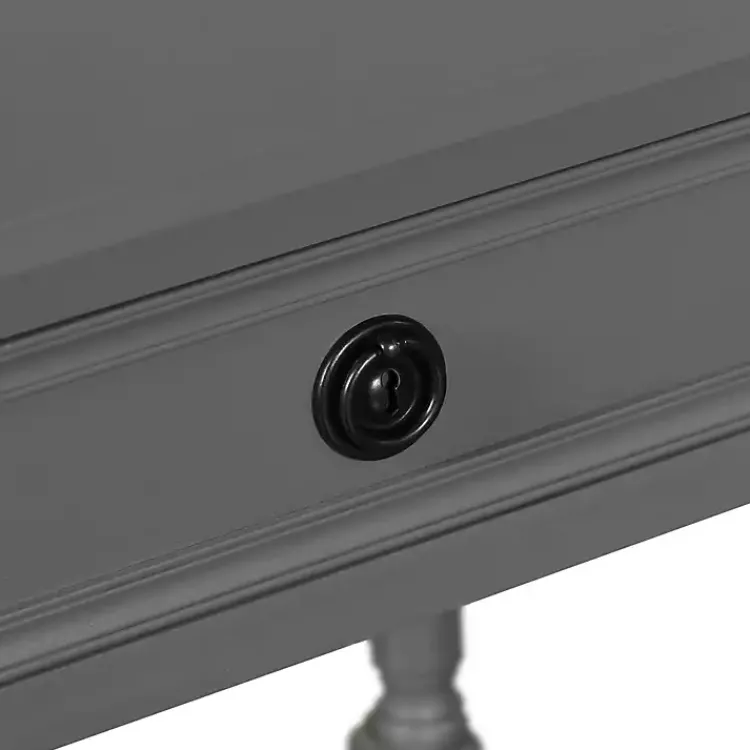 Kirklands Home Dark Wood Barrett Accent Table Gray Outlet