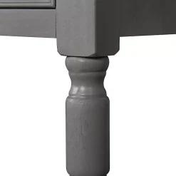 Kirklands Home Dark Wood 2-Drawer Barrett Console Table Gray New