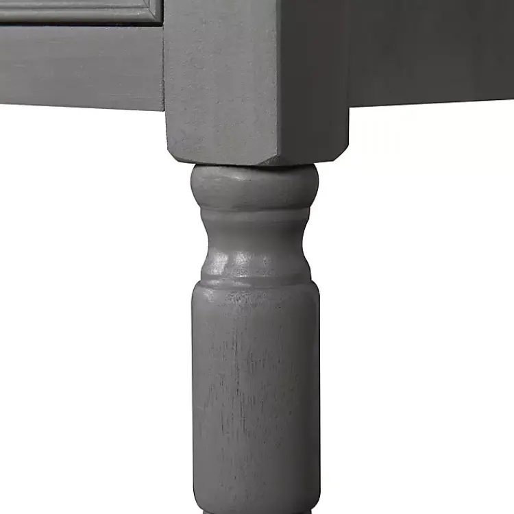 Kirklands Home Dark Wood 2-Drawer Barrett Console Table Gray New