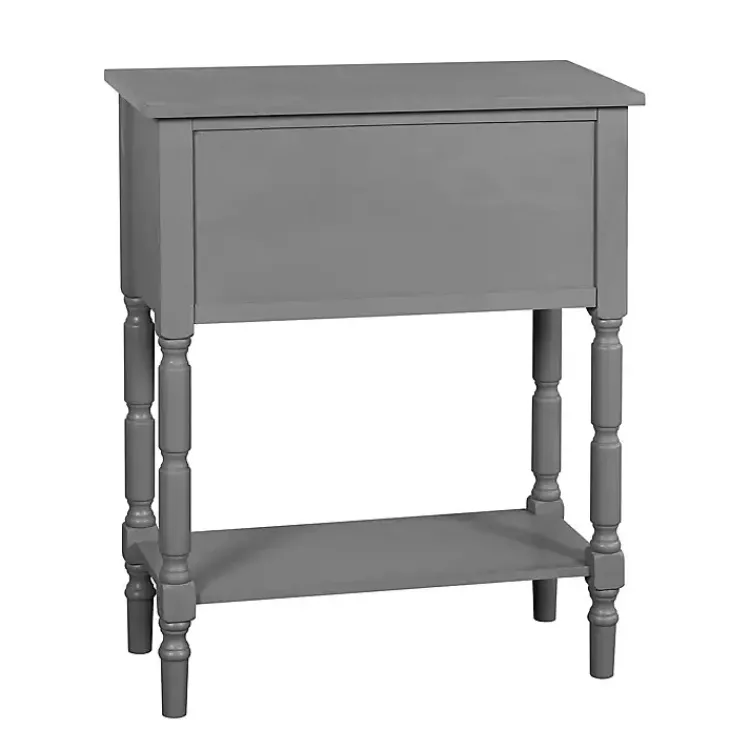 Kirklands Home Dark Wood 4-Drawer Barrett Console Table Gray Sale